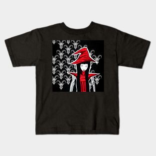 the goat and the witch business Kids T-Shirt